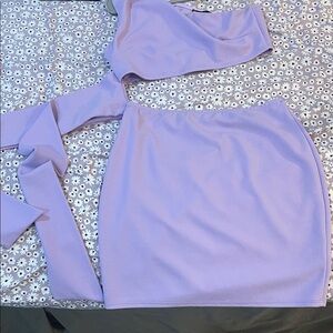 Blue Blush Lilac Skirt Set